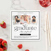 と写真モダンの卒業ミニマルおもしろいの事実 スタンダードランチョンナプキン (インサイチュ)