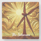 と太陽の風力 ストーンコースター (正面)