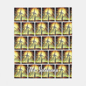 と太陽の風力 フリースブランケット (正面)