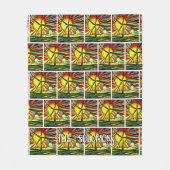 と太陽の風力 フリースブランケット (正面)