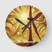 と太陽の風力 ラウンド壁時計 (正面)