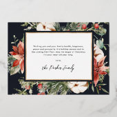 と子聞ども |おもしろいクリスマスフォトカード 箔シーズンカード (裏面)