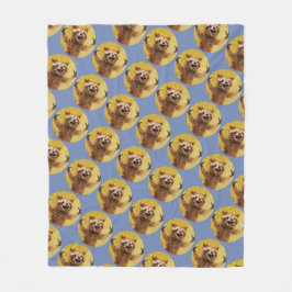 と寄添われること猛烈に幸せ フリースブランケット