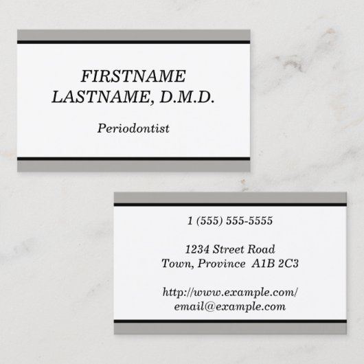 と平伝統的歯周病者の名刺 名刺 (正面/裏面)