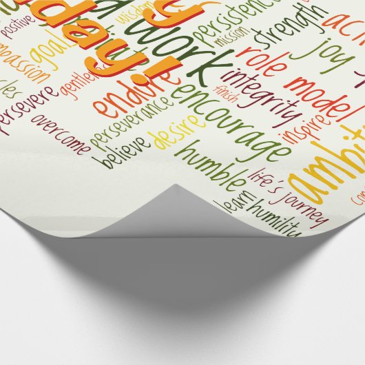 と意欲を起この前向き誕生日の#2語 ラッピングペーパー (角)