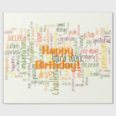 と意欲を起この前向き誕生日の#2語 ラッピングペーパー (フラット)