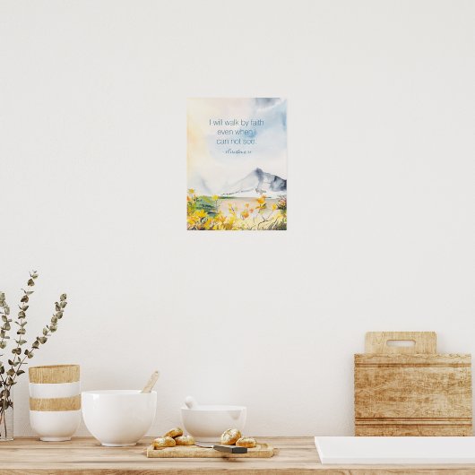 と感動的スピリチュアル水彩壁デコール ポスター (キッチン)