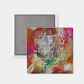 と感動的モチベーション語マグネット マグネット (正面/裏面)