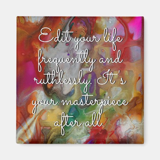 と感動的モチベーション語マグネット マグネット (正面)