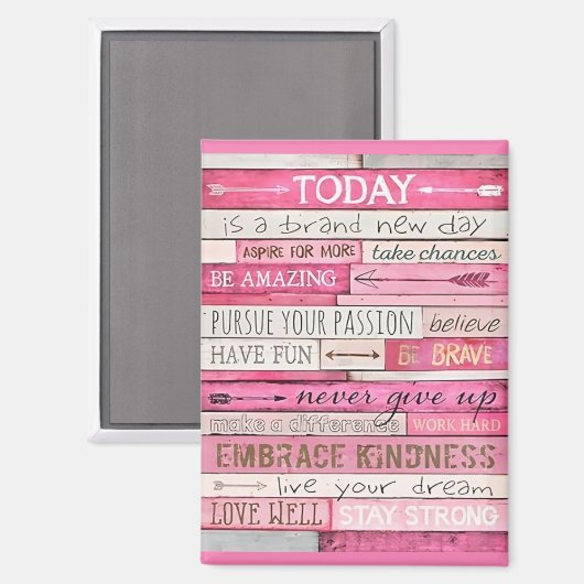 と感動的ワードやる気を起こさせるマグネット マグネット (正面/裏面)