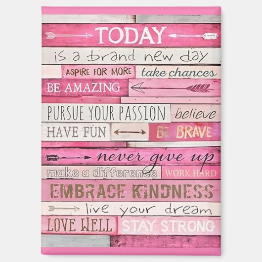 と感動的ワードやる気を起こさせるマグネット マグネット (正面)