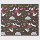 ～と日本の伝統的のシームレスなドードルパターン ラッピングペーパー (フラット)