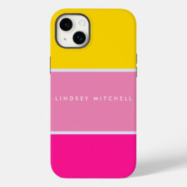 と明はっきりしたるい色のブロック名前をカスタムする Case-Mate iPhone 14 PLUSケース