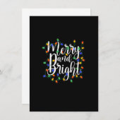 と明るいメリークリスマスライト家族のマッチング 招待状 (正面/裏面)