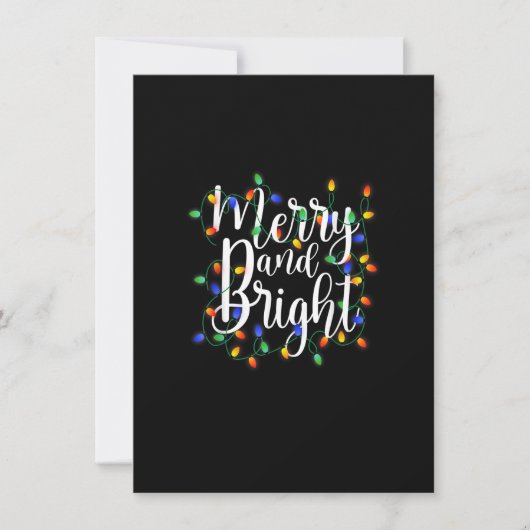 と明るいメリークリスマスライト家族のマッチング 招待状 (正面)