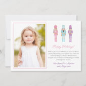 と明るいメリーパステルナツクラッカーレトロクリスマス シーズンカード (正面)