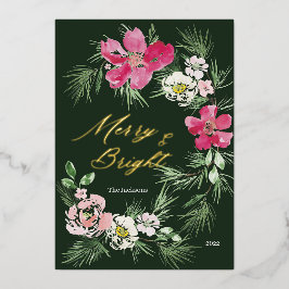 と明るいメリー台本モダンデザイン 箔シーズンカード