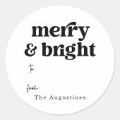 と明メリーるいクリスマスの贈り物/お願い ラウンドシール (正面)