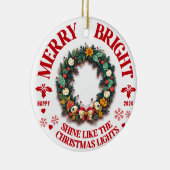 と明メリーるいクリスマス装飾 – 1 セラミックオーナメント (右)