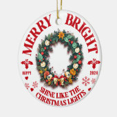 と明メリーるいクリスマス装飾 – 1 セラミックオーナメント (左)