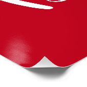 と明メリーるいタイポグラフィスクリプト赤 ポスター (コーナー)