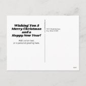 と明メリーるい写はっきりした真 – 赤い白 シーズンポストカード (裏面)