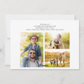 と明メリーるい4枚の写真クリスマスモダンオレンジ シーズンカード (裏面)