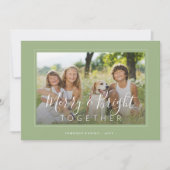 と明メリーるい4枚の写真クリスマモダンスセージ シーズンカード (正面)