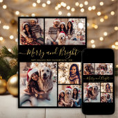 と明メリーるい5フォトコラージクリスマス シーズンカード