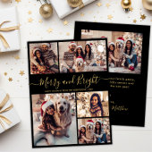 と明メリーるい5フォトコラージクリスマス シーズンカード