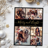 と明メリーるい5フォトコラージクリスマス シーズンカード
