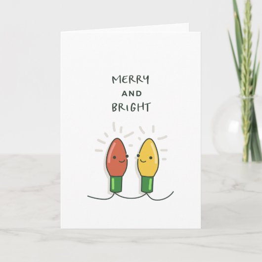 と明メリーるい – かわいい – クリスマスカード カード (正面)