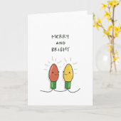 と明メリーるい – かわいい – クリスマスカード カード (黄色い花)