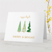 と明メリーるい – クリスマスカード カード (黄色い花)