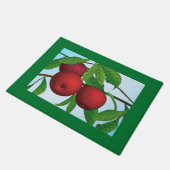 ～と枝プリントのりんご ドアマット (アングル)