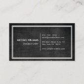 と洗練素朴されたメンズのクラシック弓タイのロゴ 名刺 (裏面)