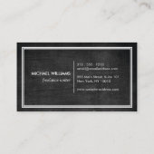 と洗練素朴されたメンズのクラシック弓タイのロゴ 名刺 (裏面)