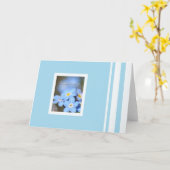 と淡いブルー私をない忘れて下さい カード (黄色い花)