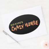 と王の熱狂する馬 楕円形シール (封筒)