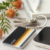 と男らしゲイベお洒落アプライド国旗woof キーホルダー (正面右)