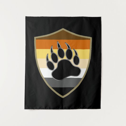 と男らしゲイベお洒落アプライド国旗woof タペストリー (正面)