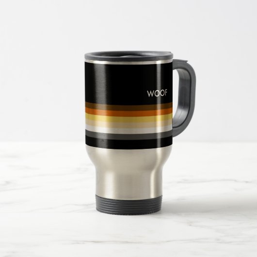 と男らしゲイベお洒落アプライド国旗woof トラベルマグ (正面右)