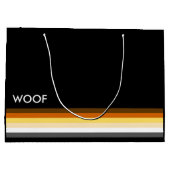 と男らしゲイベお洒落アプライド国旗woof ラージペーパーバッグ (裏面)