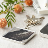 と男らし黒モダンとベージュのストロ絵を描ーク キーホルダー (側面)