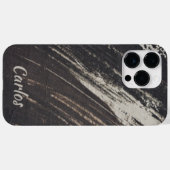 と男らし黒モダンとベージュのストロ絵を描ーク Case-Mate iPhoneケース (裏面 (横))