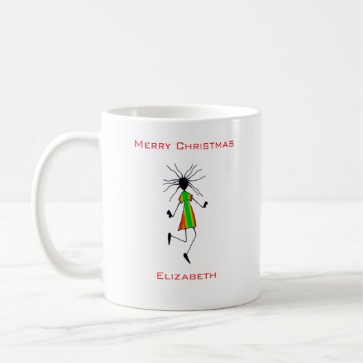 と素晴らしクリスマスエレガントの雰囲気 コーヒーマグカップ (左)