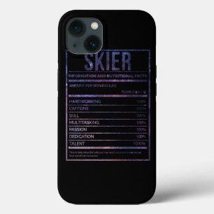 と素晴らし栄養ラおもしろいベルSkis Skier S iPhone 13ケース