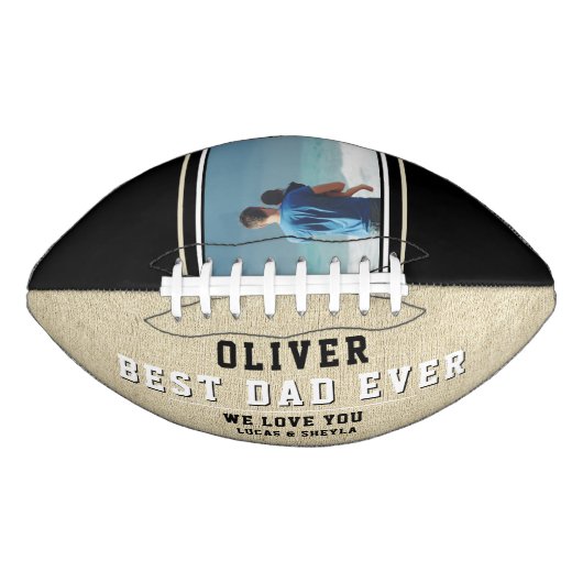 と素朴ブラック最高のパパEver Father's Day写真 アメリカンフットボール (正面)