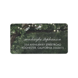 と素朴ヴィンテージライトツリー結婚の ラベル