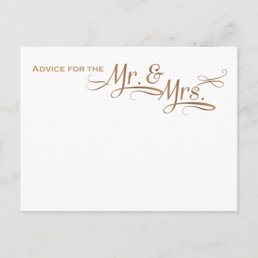 と結婚いう金ゴールドフォントのアドバイス アドバイスカード (正面)